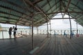 Unidentified couple in floating jetty